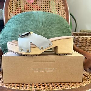 NIB Dr. Scholl’s Blue Dawn Original Max Too Platform Boho Hippie Clog Sandals